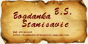 Bogdanka Stanisavić vizit kartica
